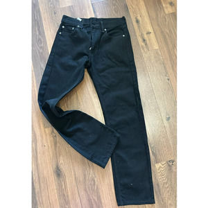 NEW Levi's Men 505 Regular Fit Black Denim Jeans Sz 29x30